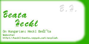 beata heckl business card